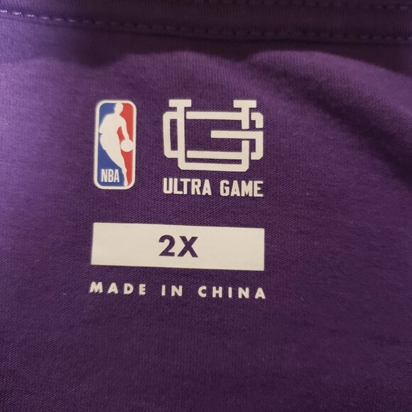 LA Lakers NBA Men's Ultra Game Tee Shirt‎ Purple Size 2XL New with Tags - Picture 6 of 7